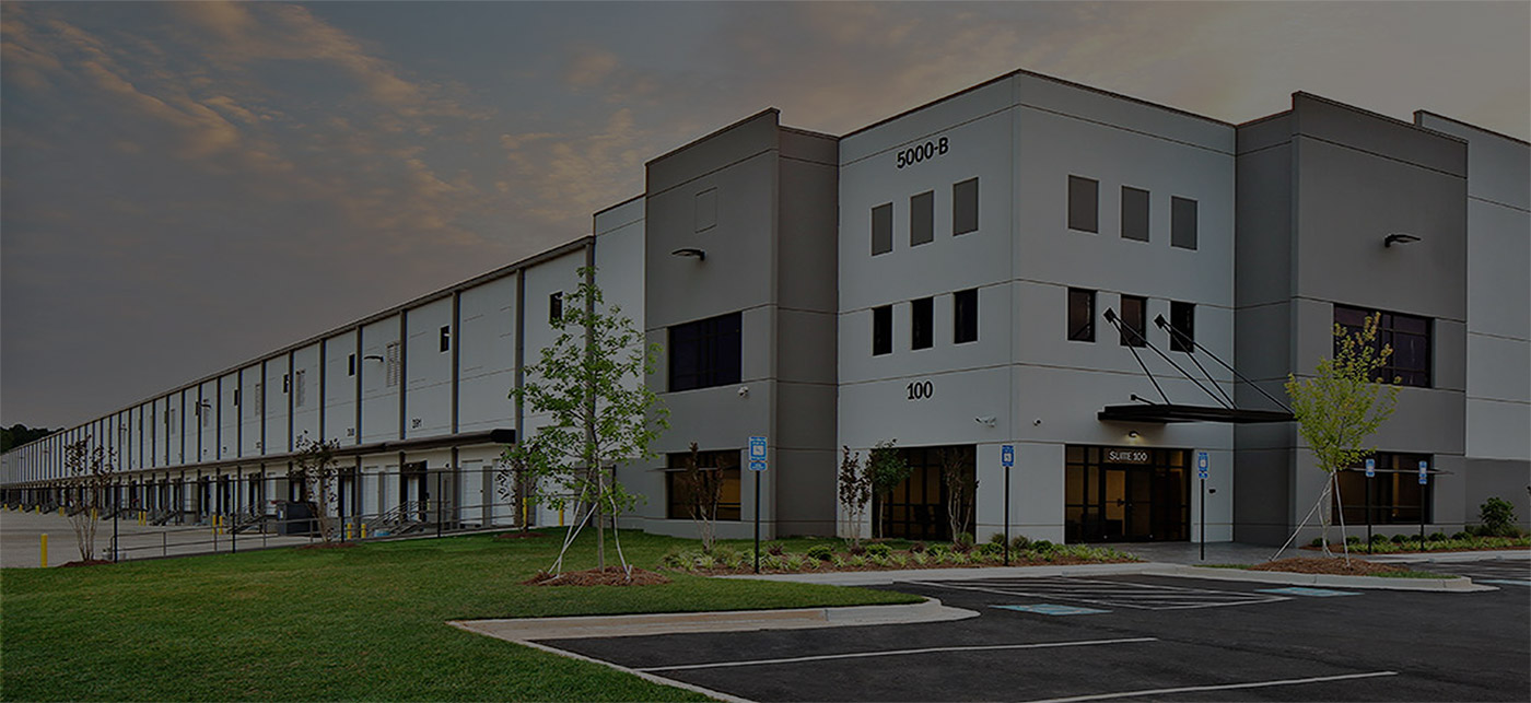 Wide shot of a distribution center