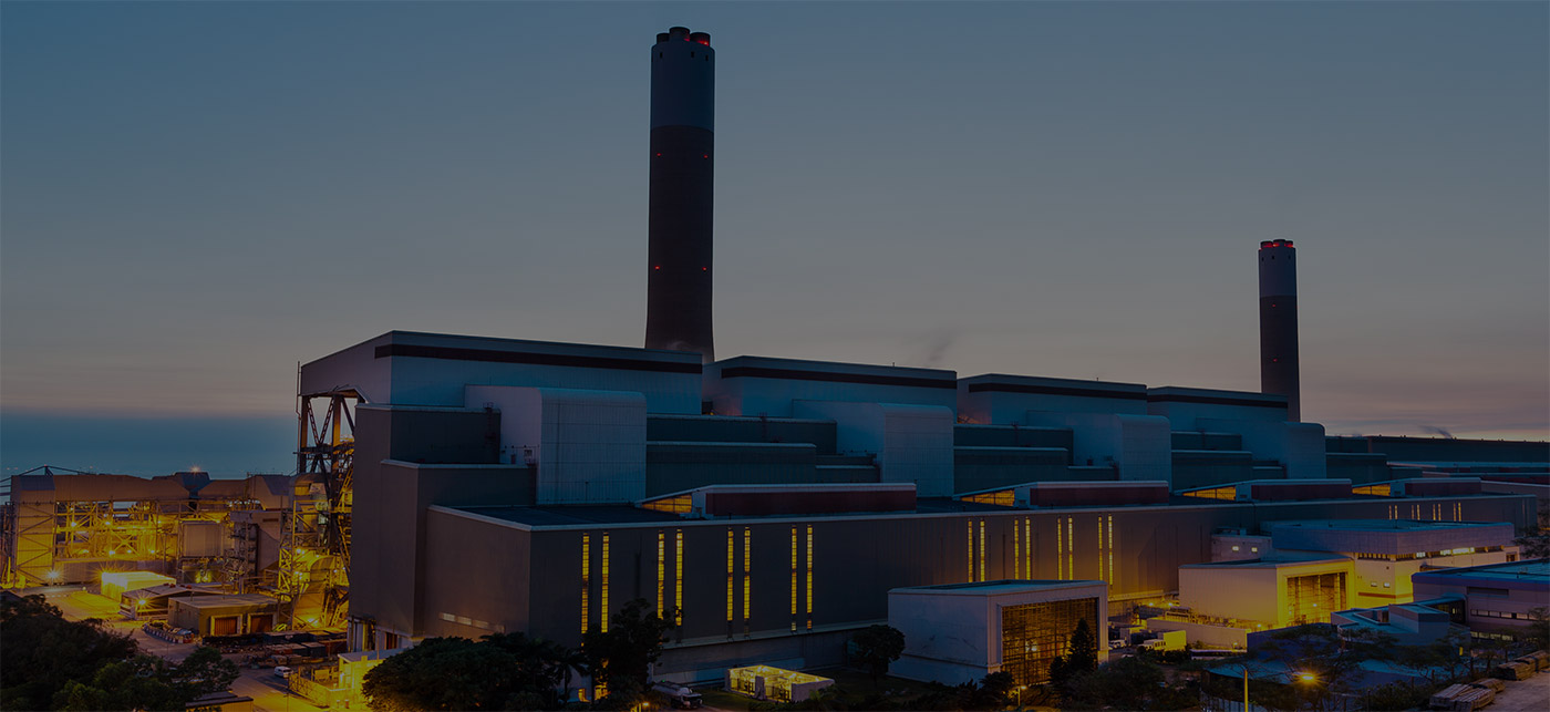 wide shot of a manufacturing plant