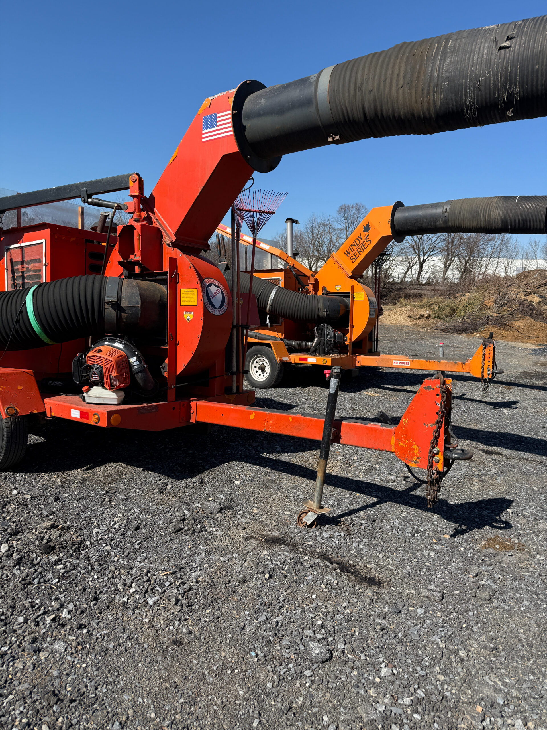 Municipal leaf cleanup equipment